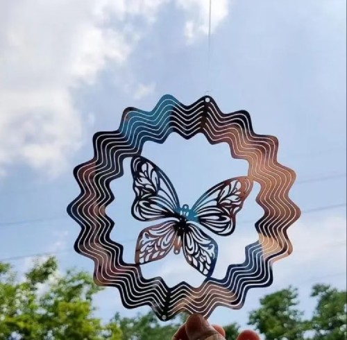 3D Butterfly Mandala Wind Chime